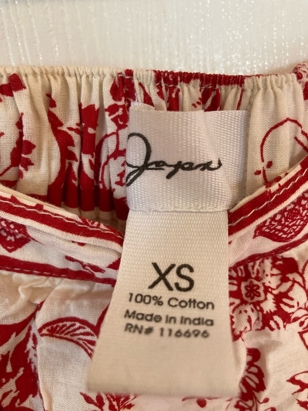 Japna Cream Maxi Skirt with Red Floral Print - Picture 2 of 8